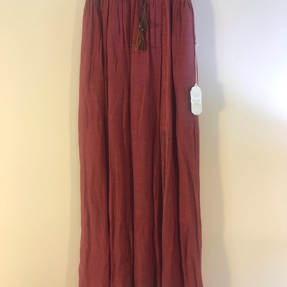 Dark rose long skirt! Perfect for fall!